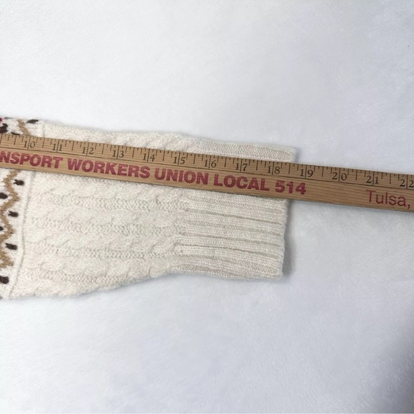 American Eagle AE Chunky Sweater Medium Soft Mock Neck Fair Isle Holiday Red NWT - Picture 16 of 16